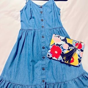 Button down denim dress